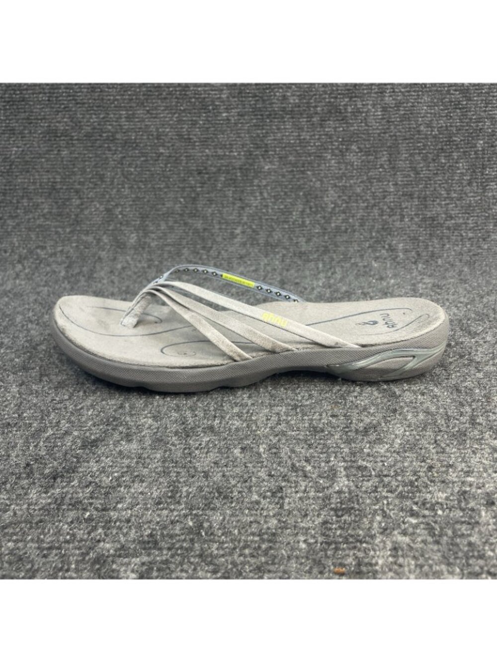 Ahnu Olema Womens Size 7 Gray Casual Blue Walking Flip Flop Slipper Thong Sandal - Picture 4 of 11